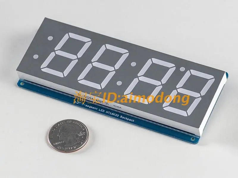 New Red 1.2\' 4 Digit 7 Seven Segment LED Display IIC for Arduino