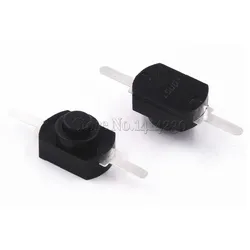 10PCS 12*8MM DC 30V 1A Black On Off Mini Push Button Switch for Electric Torch 1208YD Self Locking