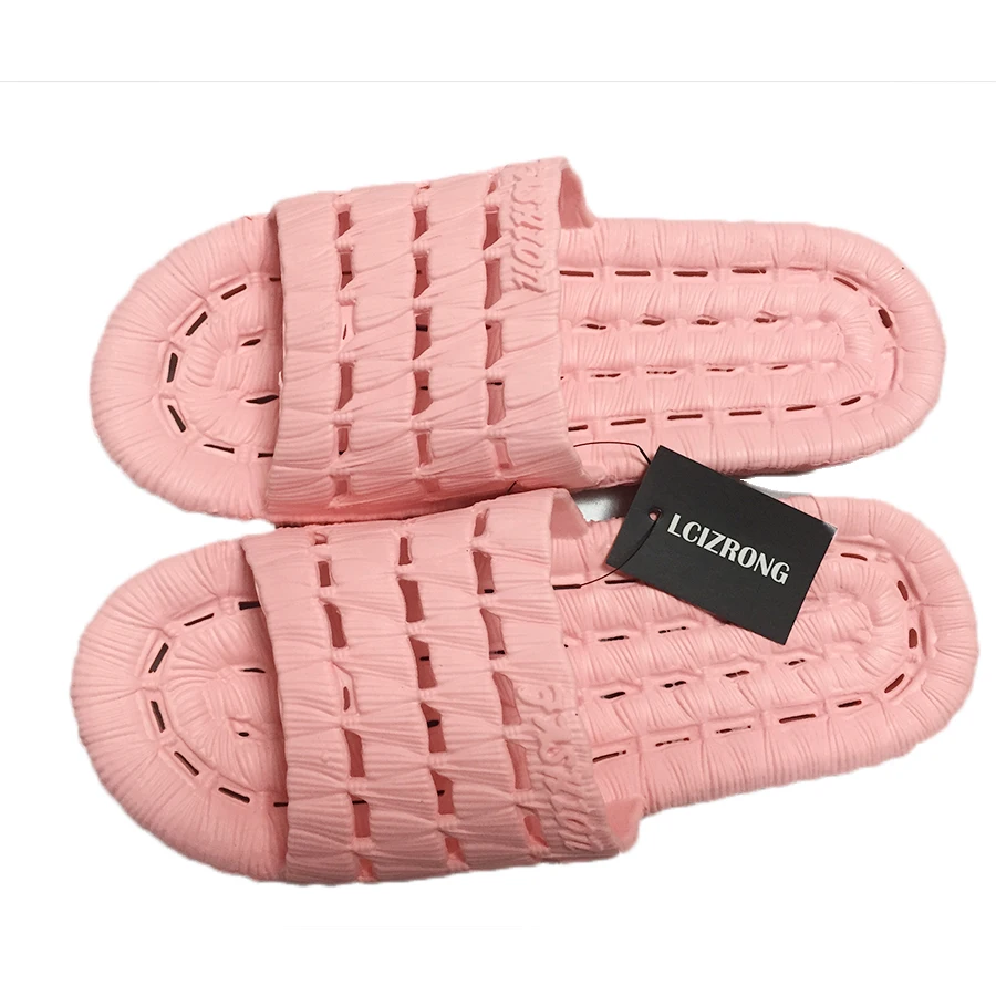 Women Massage Hollow Beach Home Slippers Female Non-slip Lovers Bathroom Slippers Ladies Spring Summer Indoor House Slippers