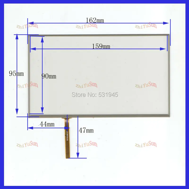 ZhiYuSun New 7 inch TOUCH Screen panels 162mm*95mm for GPS or commercial use post 162*95 BC0648A Freeshipping