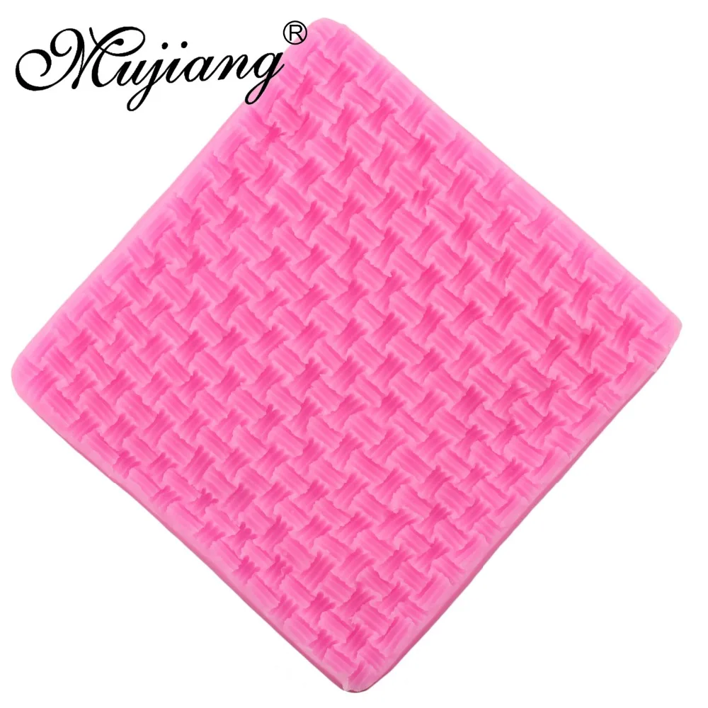 Sweater Fabric Knitting Texture Biscuits Embossed Pad Decorating Lace Mat Silicone Mold Fondant Wedding Cupcake Decoration Tools