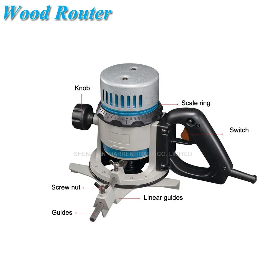 Wood Router Electric Carving Tool 12.7mm Wood Trimmer  0.5 inch Flat Edge Trimmer Wood Engraving Machine M1R-FF03-12