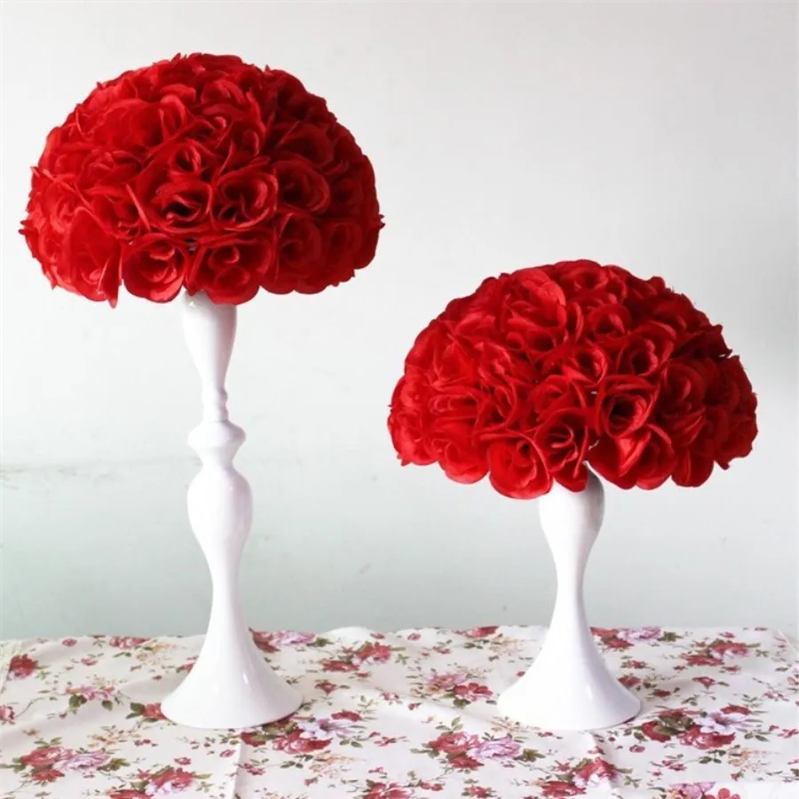 

Fashion Wedding Decoration Kissing Ball Pomander 10" Artificial Silk Rose Flower Ball Ornament 10 Colors In Stock