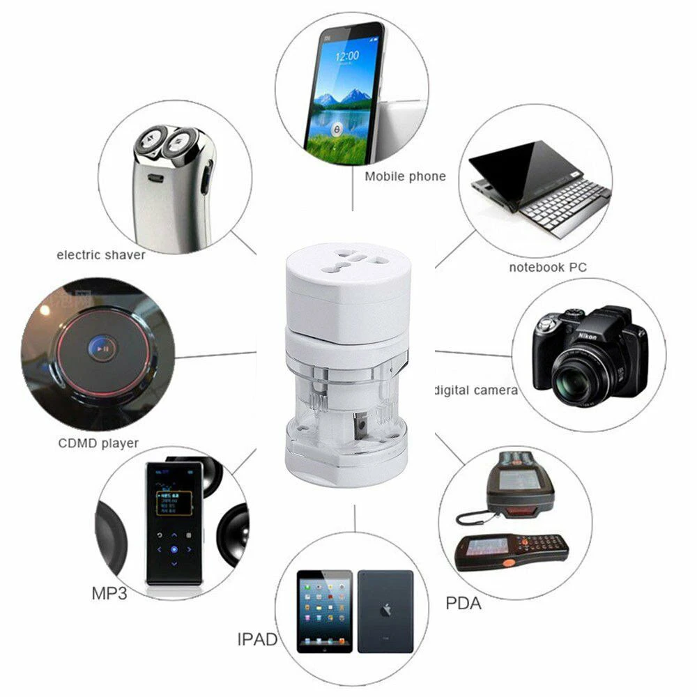 Universal Travel Plug Adapter US UK AU EU Multi-function Charger Socket Converter Electrical Outlet Adaptor Plug