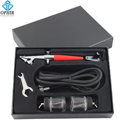 OPHIR Professional Single Action Airbrush 0.8mm Nozzle Spray Gun Kit for Painting Hobby Tattoo_AC050