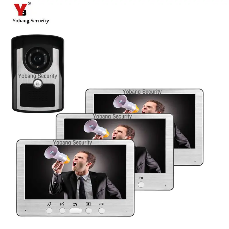 Yobang Security 7inch Video Door Phone Intercom System Outdoor waterproof Doorbell Camera Video Intercom Door bell