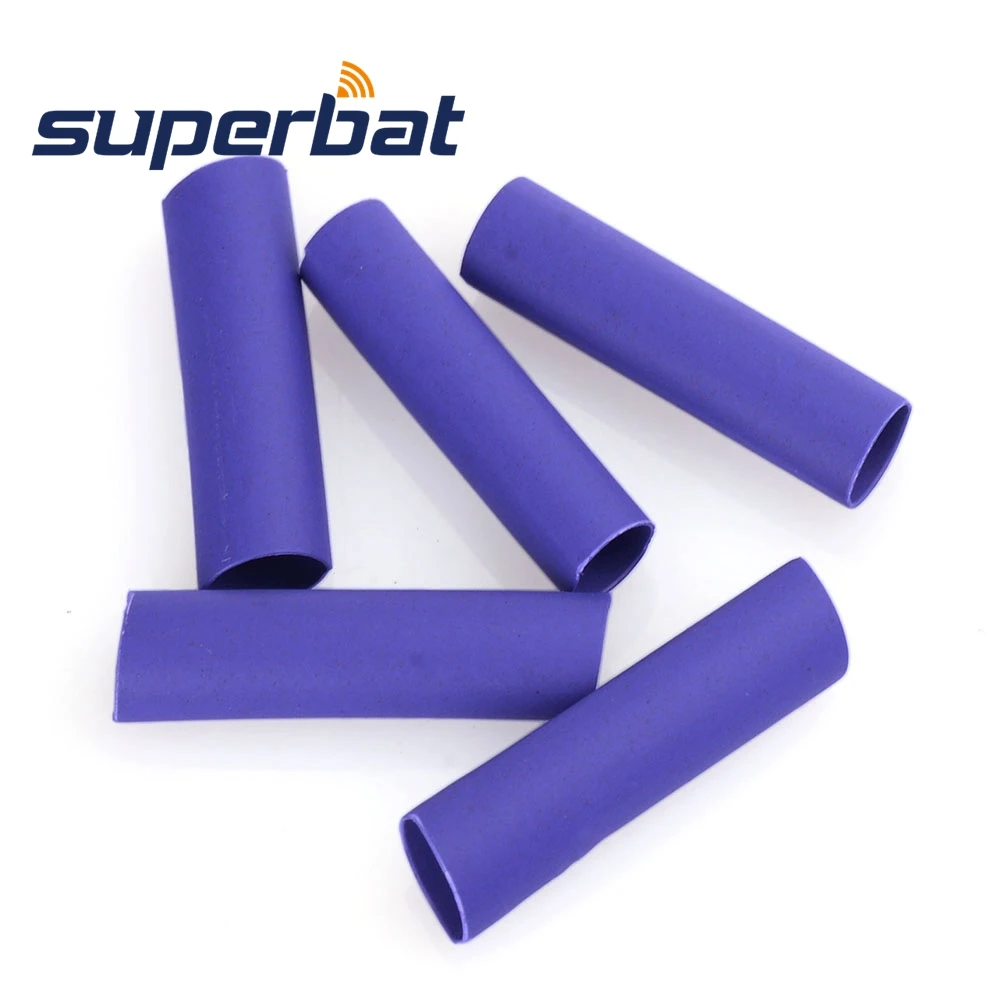 Superbat 100pcs Purple Heat Shrink Tubing Wire Wrap Cable Sleeve OD 3.5mm Length 18mm