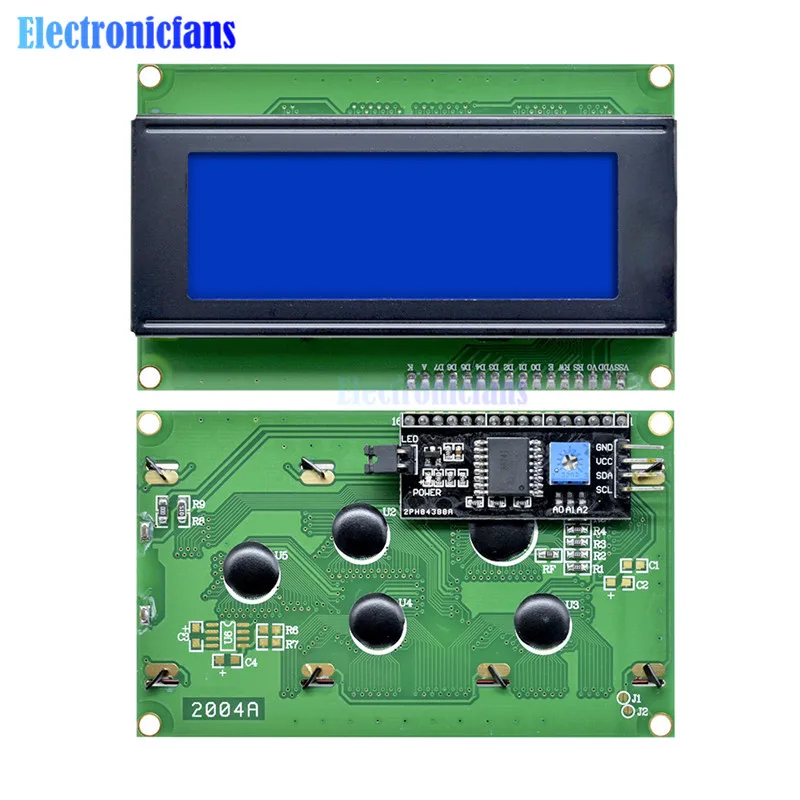 Imagem -06 - Interface Serial Iic I2c Twi Spi Controlador de Tela Azul com Retroiluminação para Arduino Lcd 2004x4 Personagens Hd44780