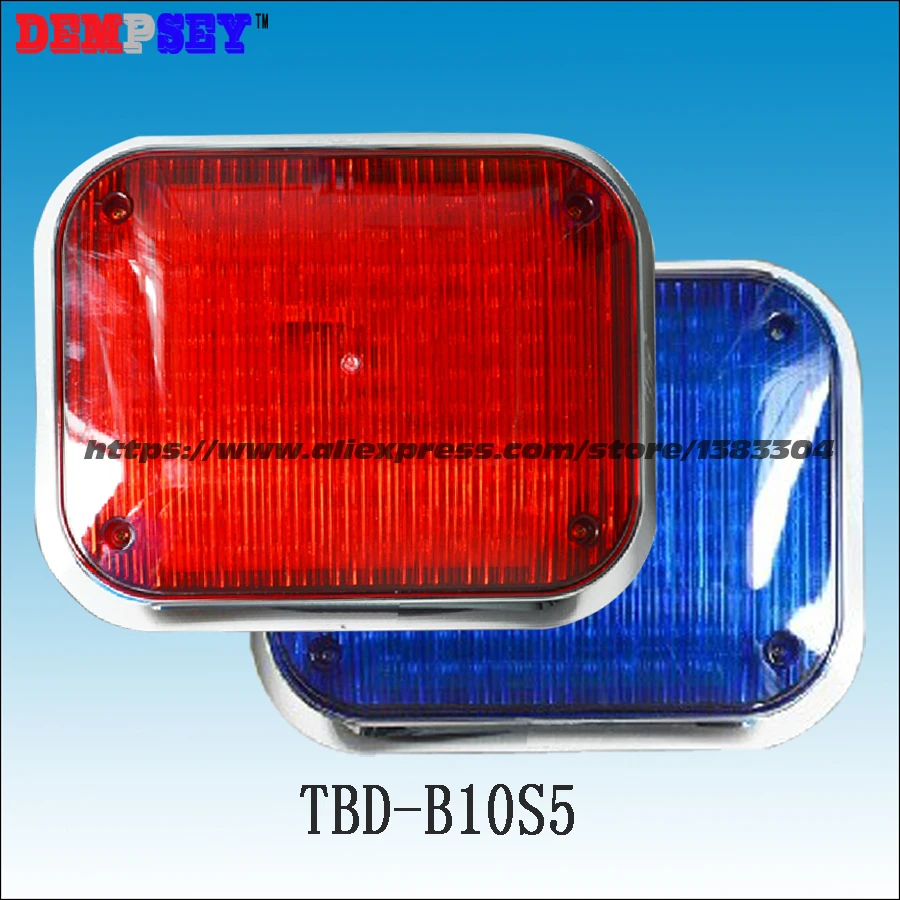 

Dempsey 2X134 Flash LED Light Red Blue Police Beacon Light Surface Mount Signal Lamp LED Warning Light for Car(TBD-B10S5)