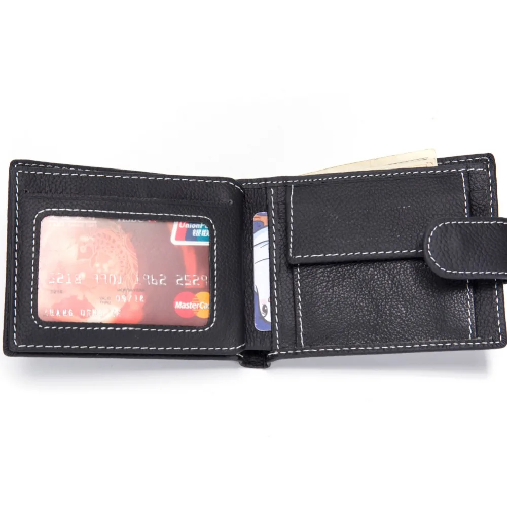 Baborry Men Wallets Genuine Cow Leather Wallets Thin Purse Card Holder Fashion Magic Purse Dollar Price Men Wallets