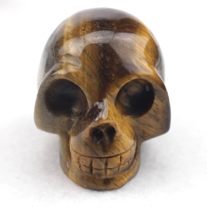 

48x51x69mm Skull head Decoration natural tiger eye beads one piece wholesale !