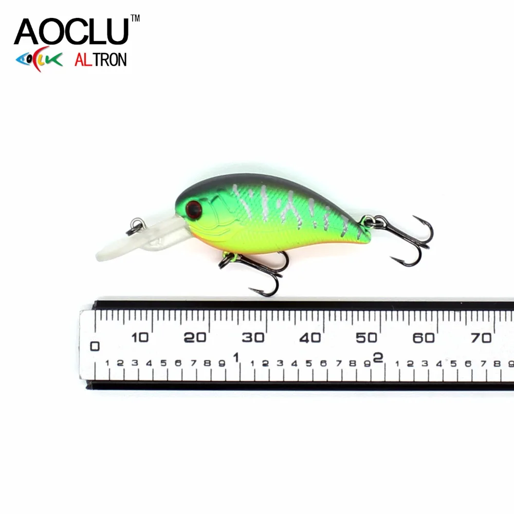 

AOCLU-Floating Wobbler Bait, Minnow Crank, Shad Lure, VMC Hook for Inshore Boat, Bass Fishing, 50mm, 3.0G, Diving 0.3-0.8m