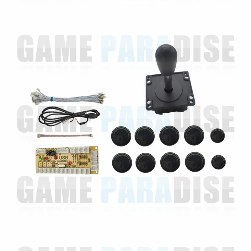 Arcade DIY parts kit with USB PC Enocder 10 pcs Push Buttons 1pcs spanish Joystick For Arcade MAME JAMMA Games