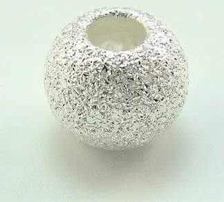 Wholesale 100pcs solid 925 Sterling silver jewelry Bead 3mm Matte Silver Bead For jewelry making