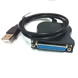 USB To 25 Pin DB25 Female IEEE 1284 Parallel Printer LPT Adapter Print Converter Cable Parallel Interface Communication