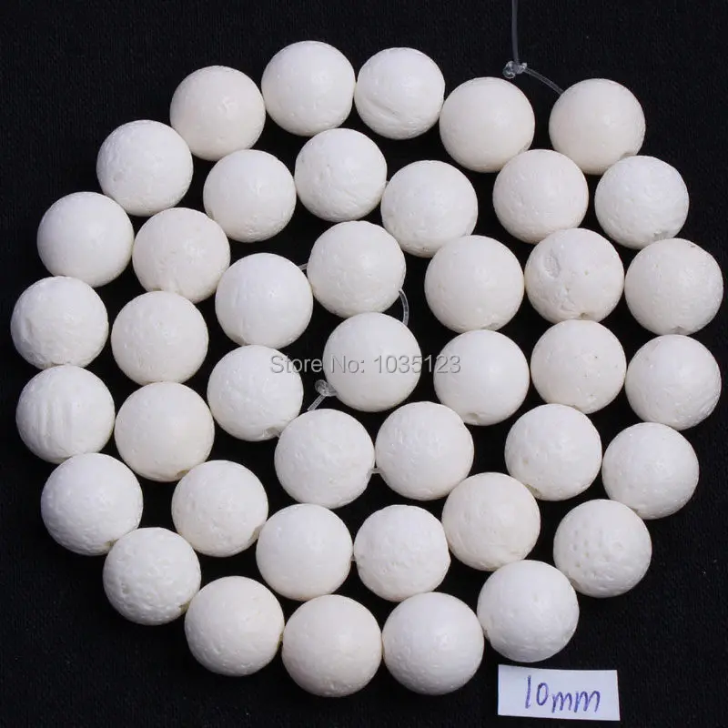 6,8,10,12,14mm Natural White Sponge Coral Round Shape Loose Beads Strand 15 Inch DIY Creative Jewellery Making wj48