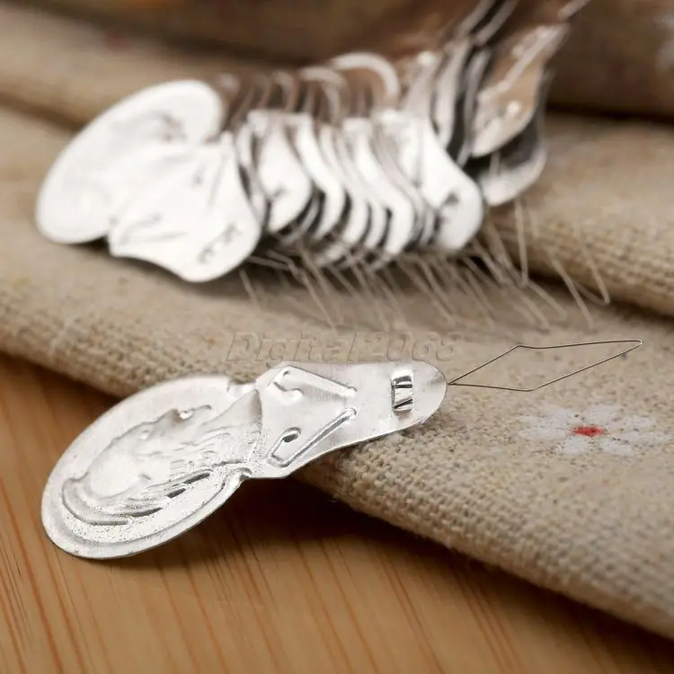 50 Pcs/Lot Aluminum Handworking Accessories Bow Wire Needle Threader Stitch Insertion Tool For Hand Machine Sewing DIY Craft