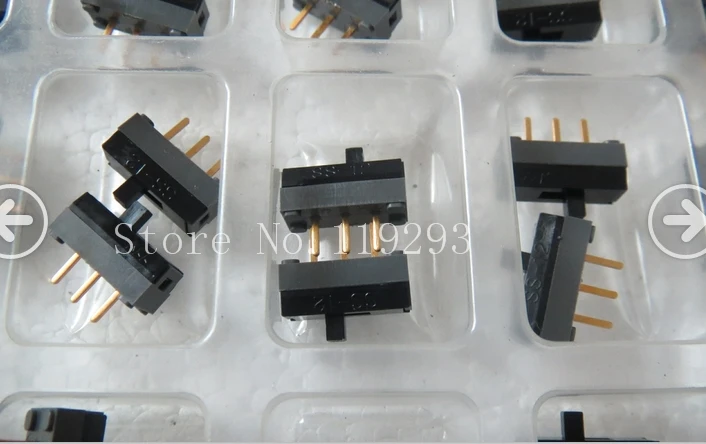 [BELLA]Authentic Japanese NKK miniature toggle switch SS-12DP4 gilded 3 feet 2 files--10PCS/LOT