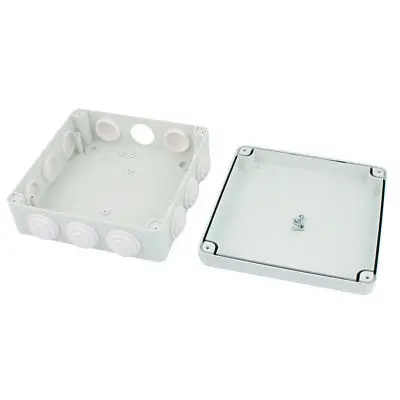 White ABS Dustproof IP65 Enclosure Square Junction Box 200x200x80mm