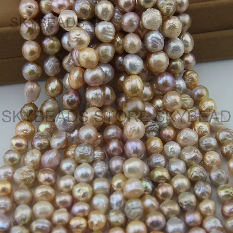 

Good Quality Genuine Edison Baroque Cultured Freshwater Pearl 10-12mm Large Pearls Beads for Necklace Bracelet Earrings Making