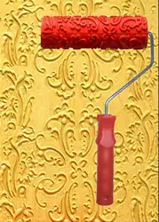 Rodillo de Pintura decorativo con patrón, herramientas de Pintura de textura en relieve para pared, máquina de Pintura sin aire de goma, cepillo doméstico EG043T