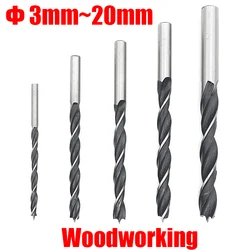 1Pc 11mm 12mm 13mm 14mm 15mm 16mm 18mm 20mm High Carbon Steel Wood Wooden Tool Straight Shank Twist Three Brad Point Drill Bit