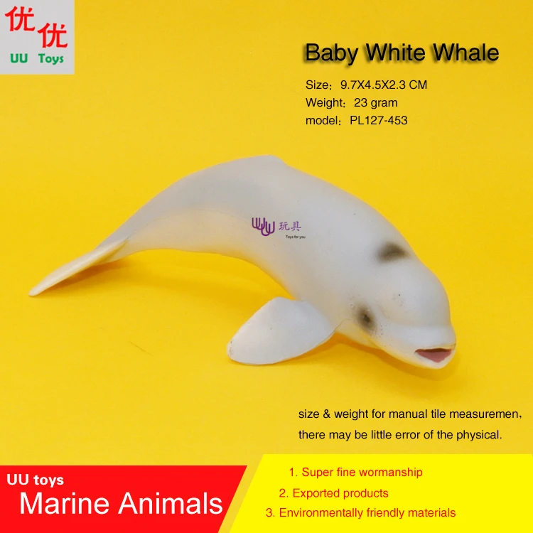 Hot toys small baby Beluga Whale (White Whale) Simulation model Marine Animals Sea Animal kids gift educational props