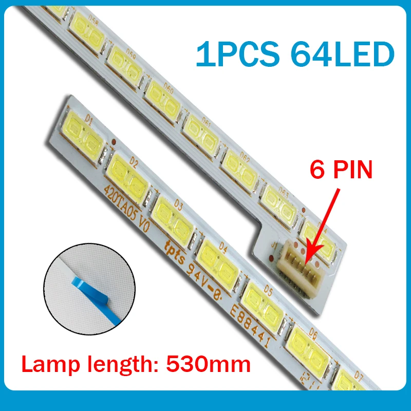 New 10 PCS/lot  530mm LED strip for LG Innotek 42Inch 7030PKG 64EA 74.42T23.001 AUO TOSIBIA AU T420HVN01.1 T420HW06 T420HW04