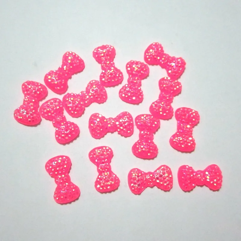 HOT 50pcs Resin BOW FlatBack Appliques Wedding decoration craft DIY C25