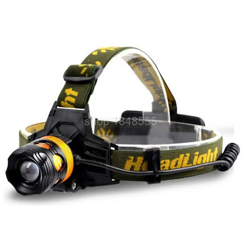 Zoomable Led Headlight lampe frontale Torch HeadLamp Head Torch Lamp Head Flashlight white yellow blue Light for Fishing