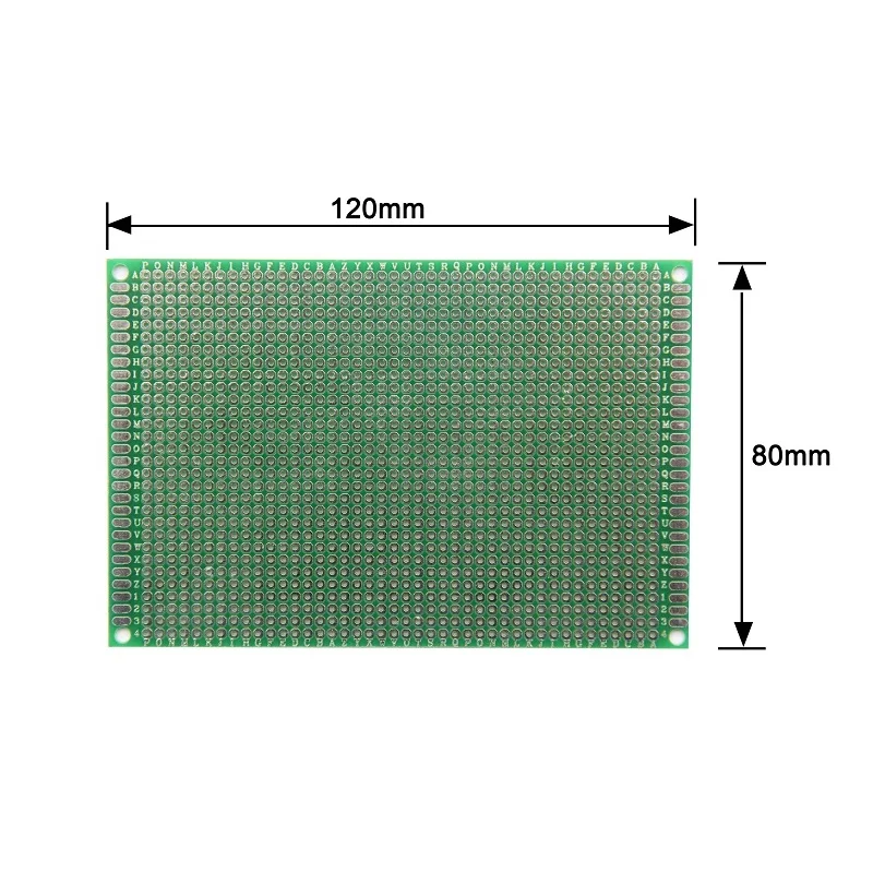 Glyduino 8*12 CMด้านหนึ่งแผ่นดีบุกสเปรย์สากลทดลองบอร์ดแผ่นวงจรPCBแผ่นหลุมสำหรับa rduino