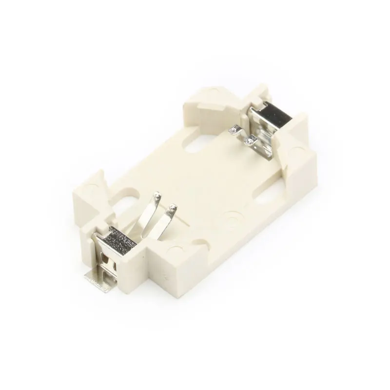 20 piezas blanco carcasa CR2032 SMD Cell soporte botón para batería Socket Case