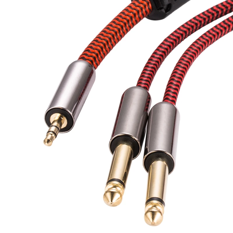 Premium Audio Cable Mini Jack 3.5mm to Dual 6.35mm for PC Headphone Mixer Console 3.5 to 2*1/4 Inch TS Jack Cable 1M 2M 3M 5M 8M