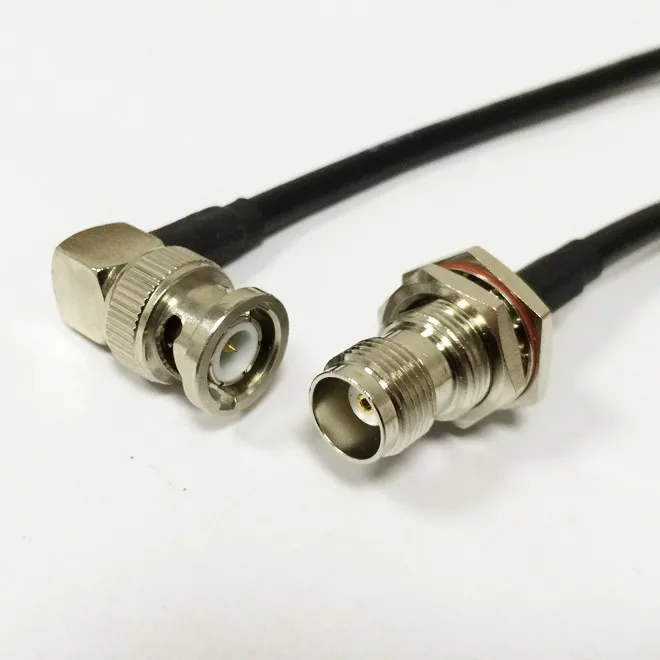 

New TNC Male Plug Right Angle Connector Switch BNC Female Jack Convertor RG58 Wholesale Fast Ship 100CM 40"Adapter