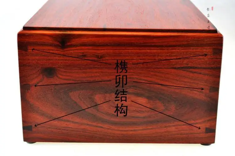 The gift of Venus casket tenon structure mahogany furniture decoration craft of India lobular Rosewood jewelry box single board