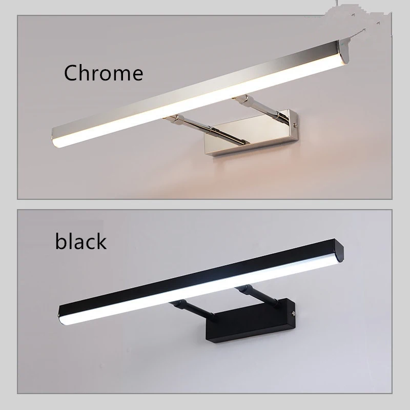 Bathroom Light Washroom LED Wall Lights Mirror Headlight Telescopic Adjustment Mirror Cabinet Light Aluminum AC 110 -220 V