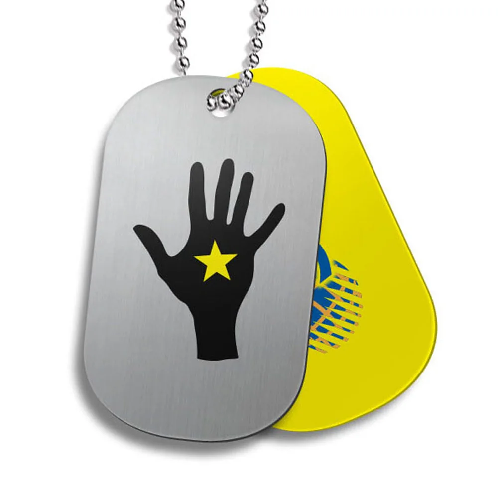 

Customized Metal Printing Couple Aluminum Dog Tags for Promotion