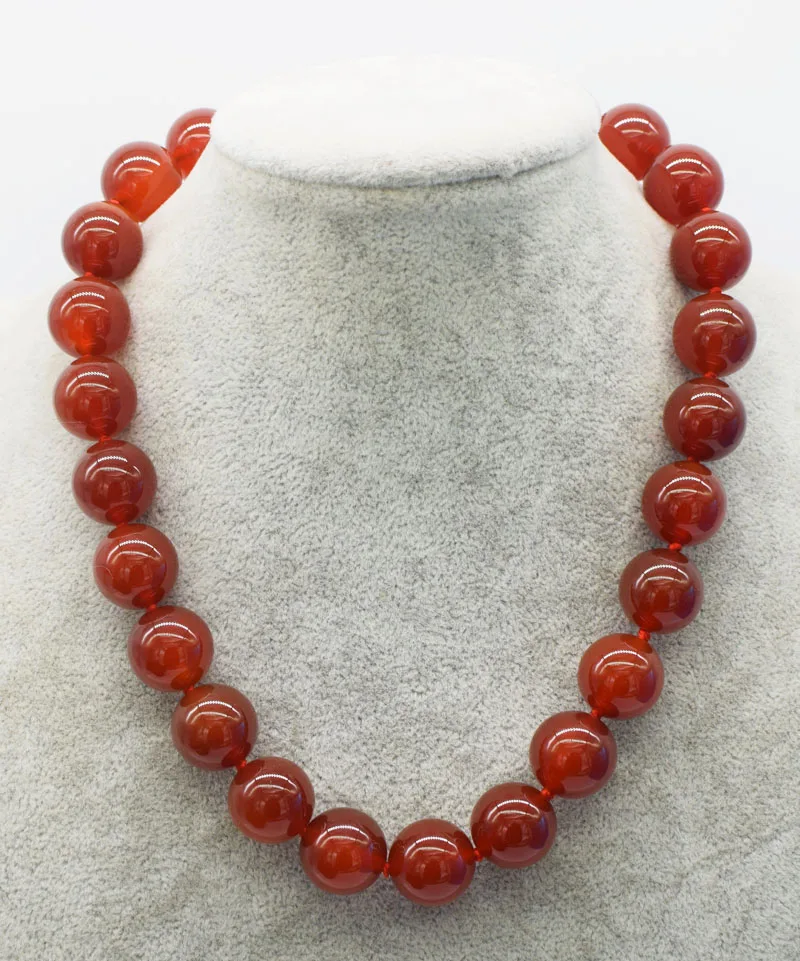 

red agate wholesale 16mm round necklace 17inch FPPJ nature beads