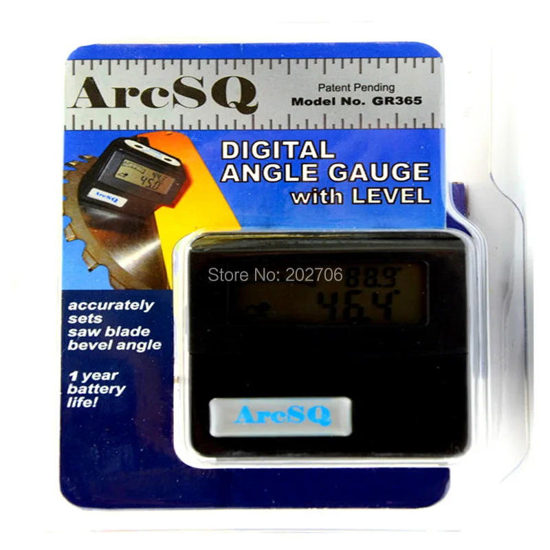 Pengukur sudut Digital akurat, inclinometer sudut busur derajat kotak level miring dengan basis magnetik + v-groove
