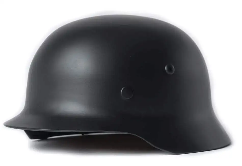 WWII German Elite M1935 M35 Steel Helmet Tactical M35 Helmet Airsoft Helmet Black - GM036