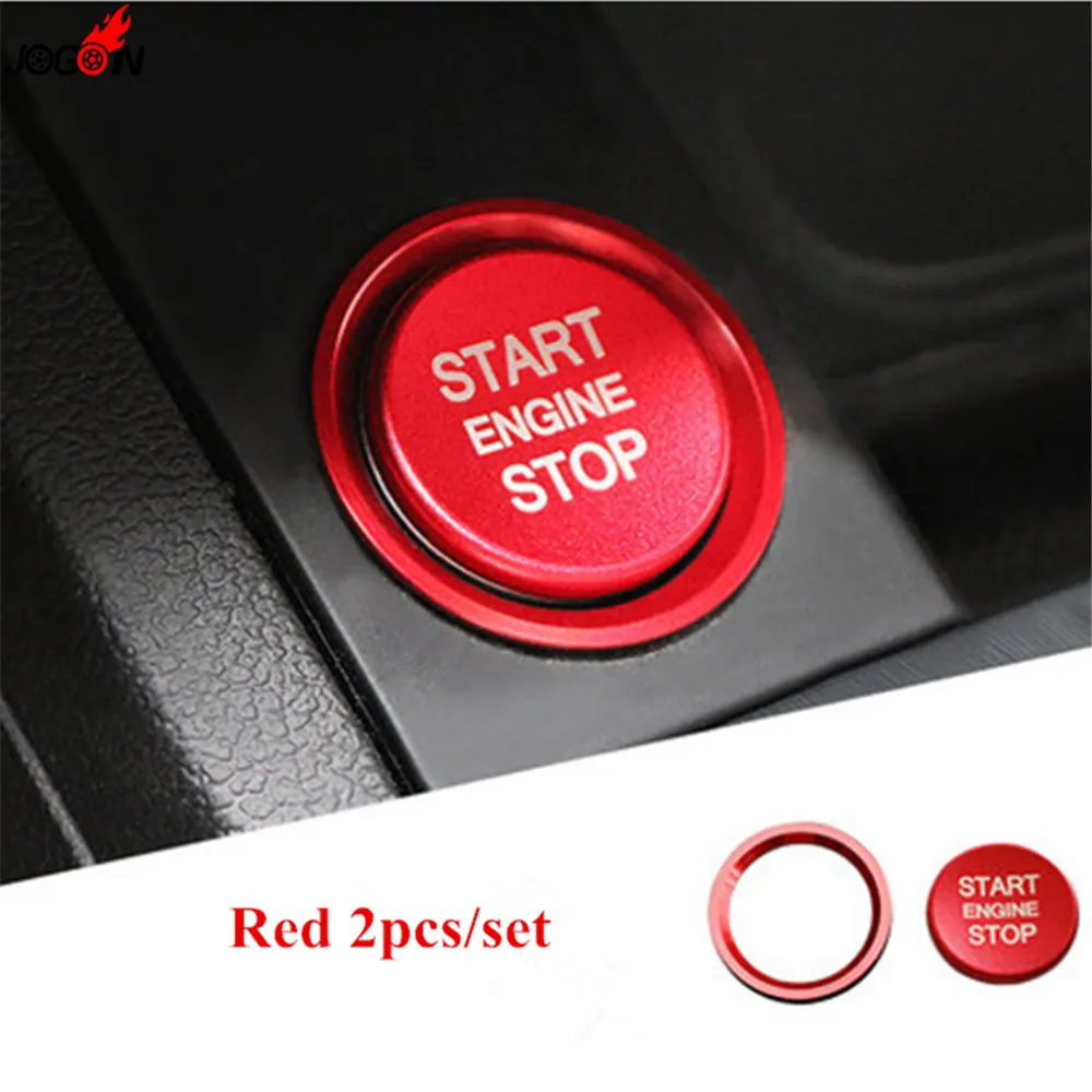 

Red & Blue For Audi A4 A5 B9 2017 2018 A6 C7 A7 2011-2017 Q5 8R Interior Engine Push Start Stop Button Ring Cover Trim Stickers