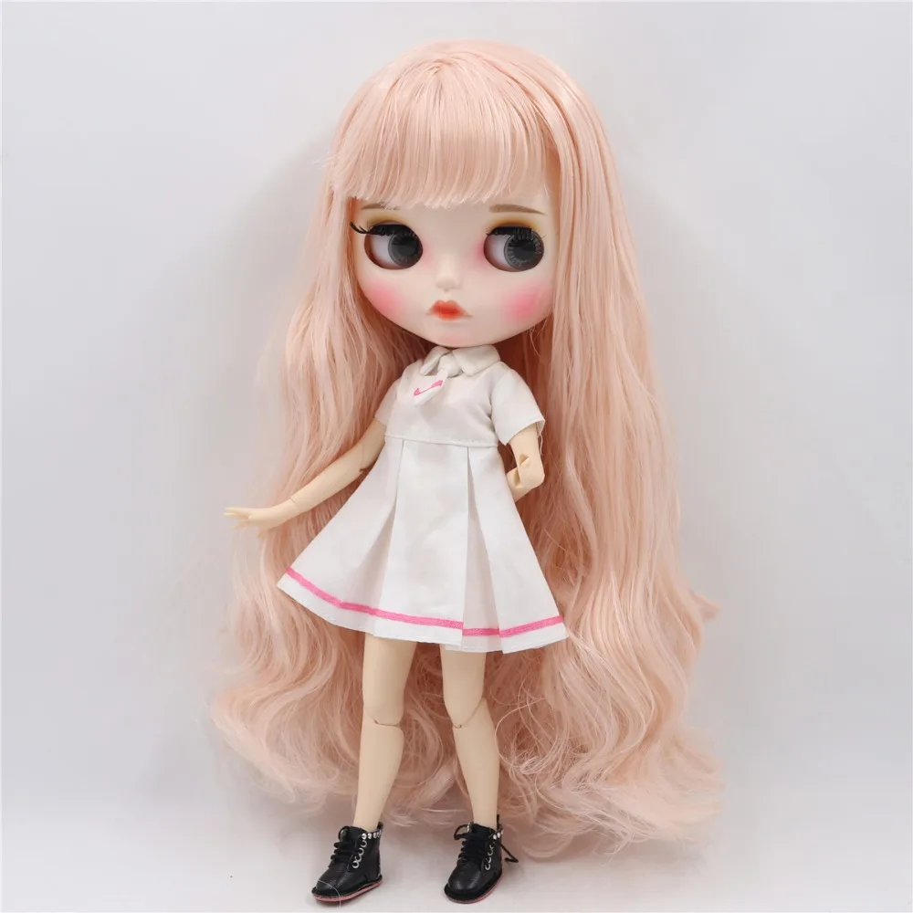 ICY DBS-Muñeca personalizada de 30cm, cuerpo articulado bjd, piel blanca, cara mate con cejas, muñeca desnuda, anime, ob24, muñeca Blyth, 1/6