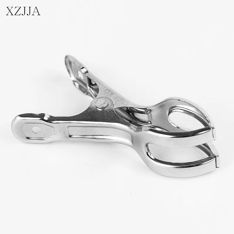 

XZJJA 12Pcs/Lot Stainless Steel Clothes Pegs Hanging Clothes Pins Useful Beach Towel Clips Household Quilt bed Sheet Clothespins