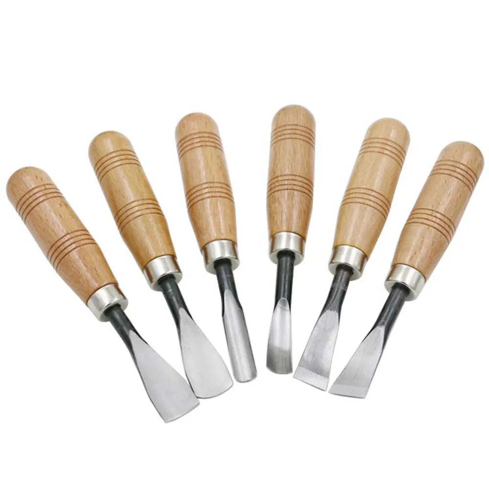 High-quality! 6PCS Handmade woodworking Carving Knife Chisel, Rubber stamp engraving,Art woodworking knife engraving tools