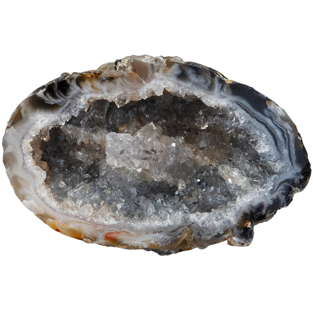 TUMBEELLUWA Natural Raw Crystals Druzy Half Agate Geode Mineral Irregular Gem stone Specimen