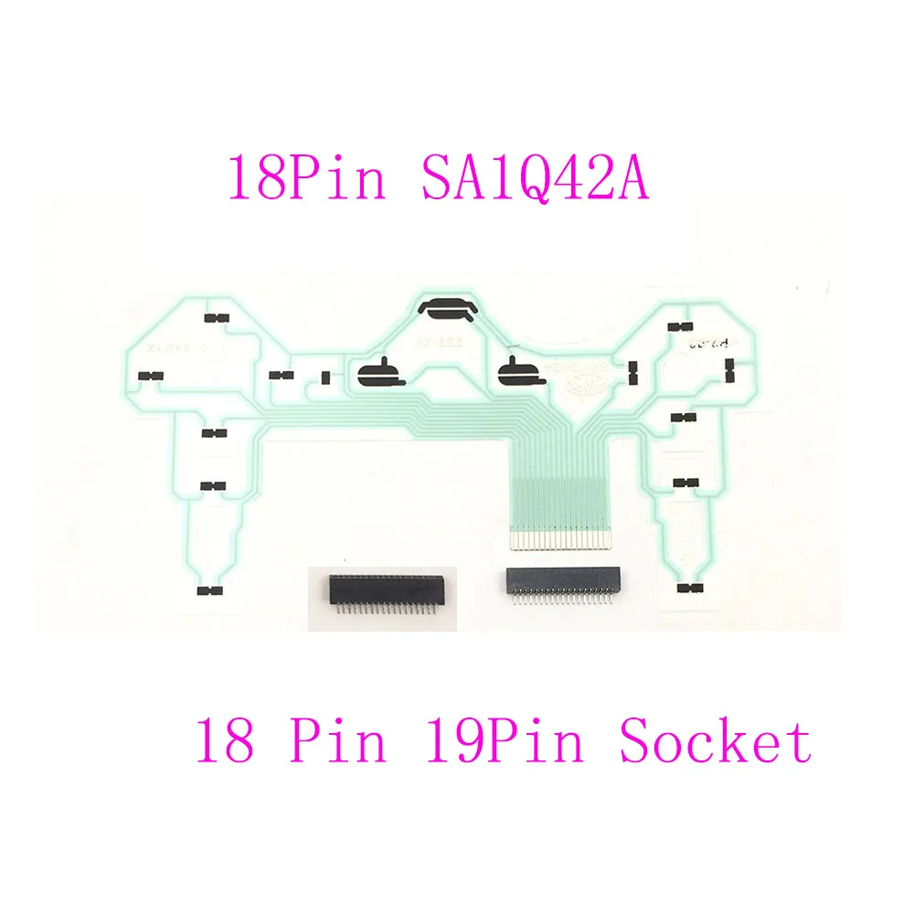 10SETS Controller Repair Parts PCB Ribbon Circuit Board 18Pin SA1Q42A for PS2 Dualshock 2  w/ 18pin Or 19Pin  Socket  Connector