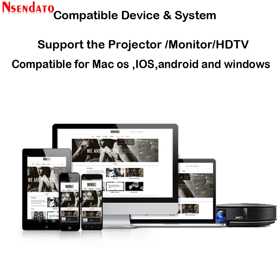 Adattatore HDMI Wireless 4K Miracast Con WiFi 2.4G | AirPlay DLNA Per IOS Android Windows, Plug & Play