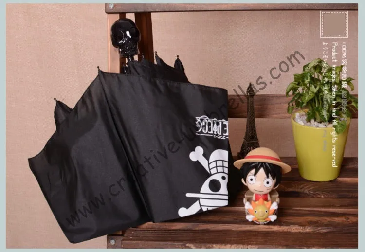 (6pcs/lot)three fold,hand open skull supermini pongee cloth waterproof,water repellent pocket umbrella,bag skeleton mini parasol