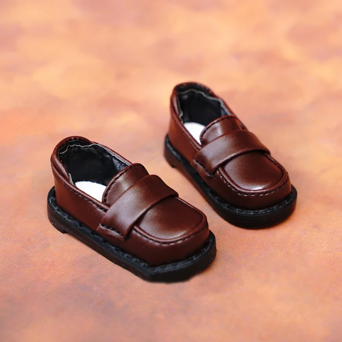 

D01-P018 children handmade toy 1/4 1/6 Doll Accessories BJD/SD doll shoes brown Student shoes 1 pair