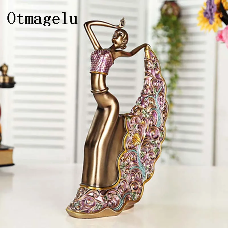 

Resin Crafts "Dancing Girl "Wedding Decoration Figurines Miniatures Ornament Vintage Home Decor Accessories Valentines Day Gifts